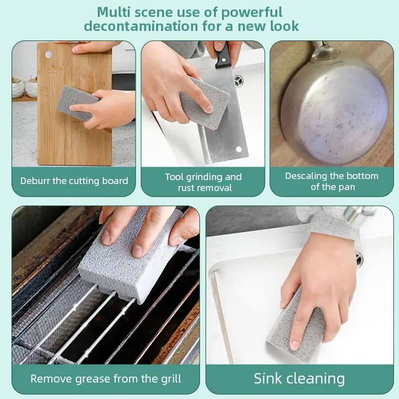 Barbecue Cleaning Brick Barbecue Grill Cleaning Brush Grill Pan High Temperature Resistant Pumice Outdoor Travel Cleaning Tools