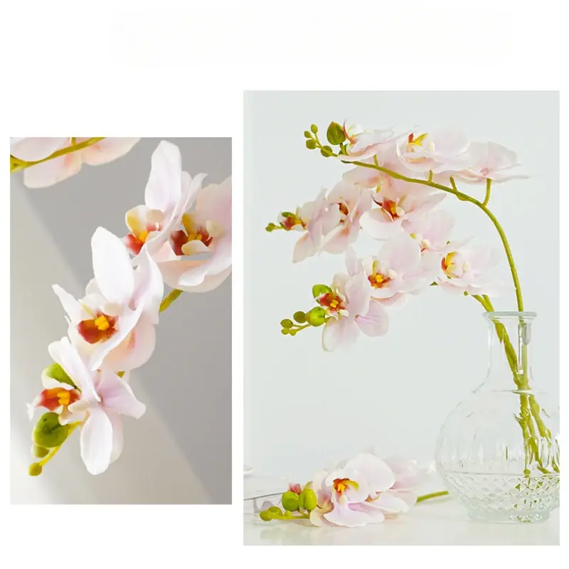 45CM5 Head Phalaenopsis Artificial Flower High-end Wedding Decorative Flower Indoor Home Shopping Mall Decorative