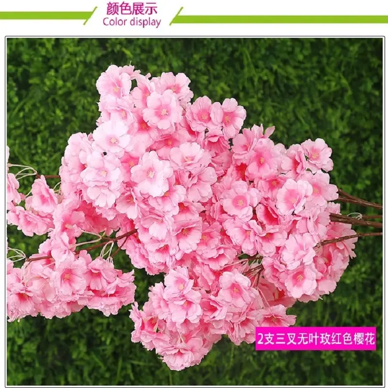 100-600 pcs 140-Heads Artificial Flowers Cherry Blossoms Wedding Arch Decorate Fake Flower Silk Hydrangea White Branch Home Deco