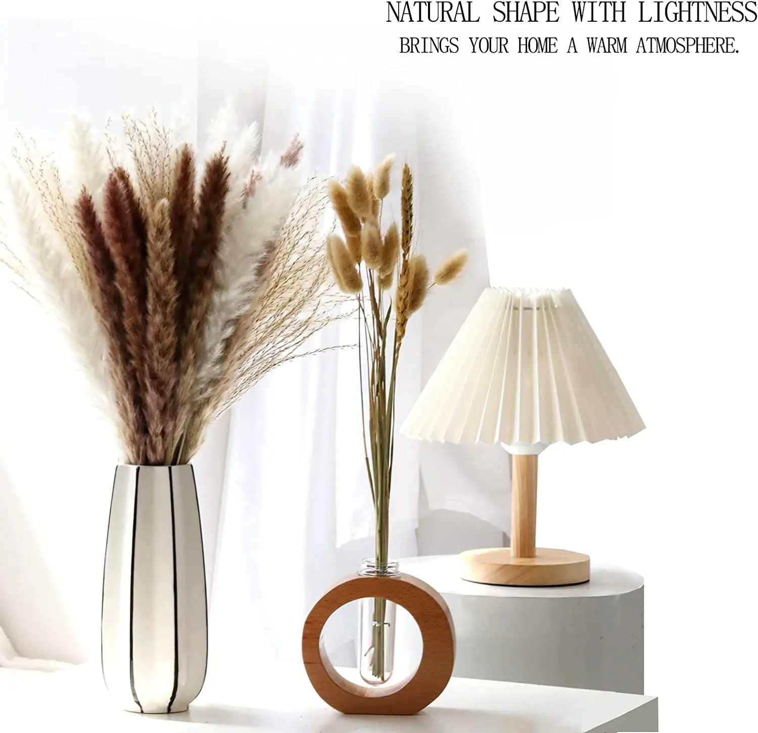 Natural Dried Reed Pampa Grass Bouquet,Boho Home Decor Bouquet, Phragmites Dried Flowers,Bouquet for Wedding Ramadan Decoration