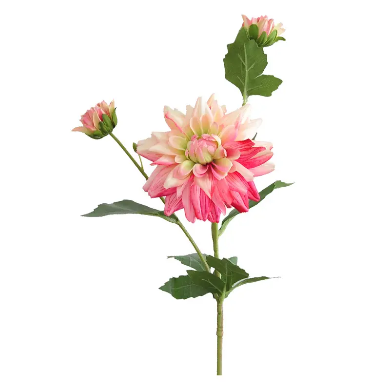 65CM Single 3-head Dahlia Artificial Flower Nordic Wedding Decoration Road Guide Home Interior Decoration Photography Props