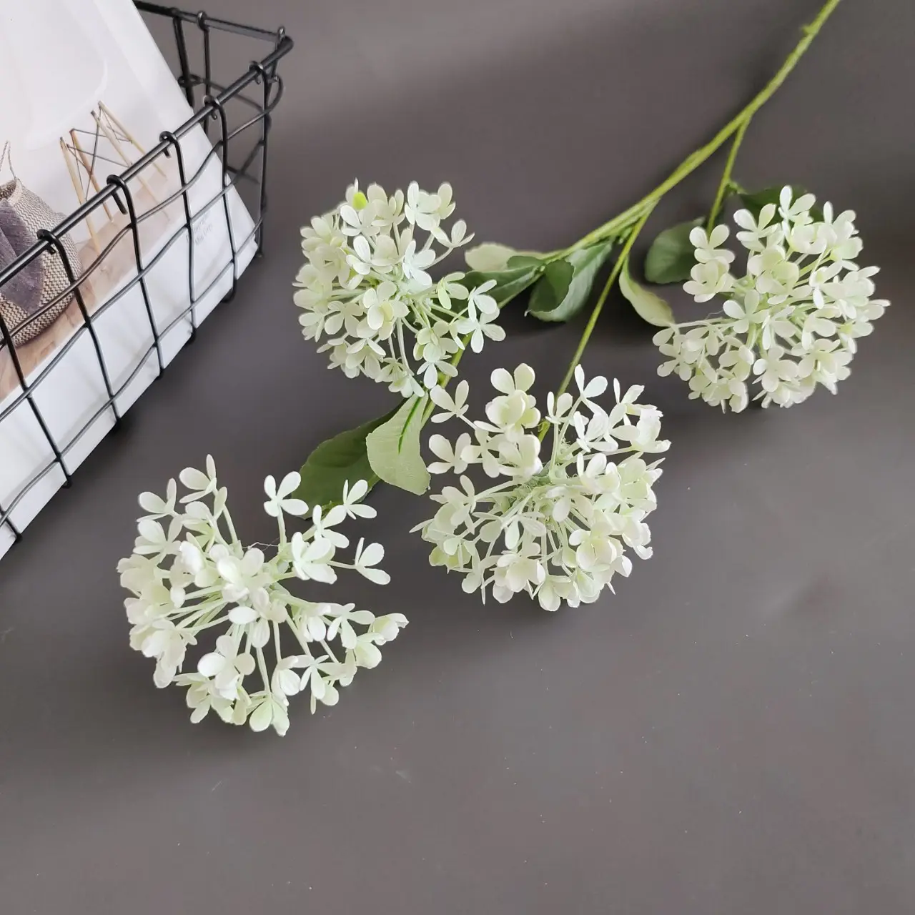 Simulated 4-head Snowball Hydrangea Overseas Supply Home Model Room Wedding Design Decoration
