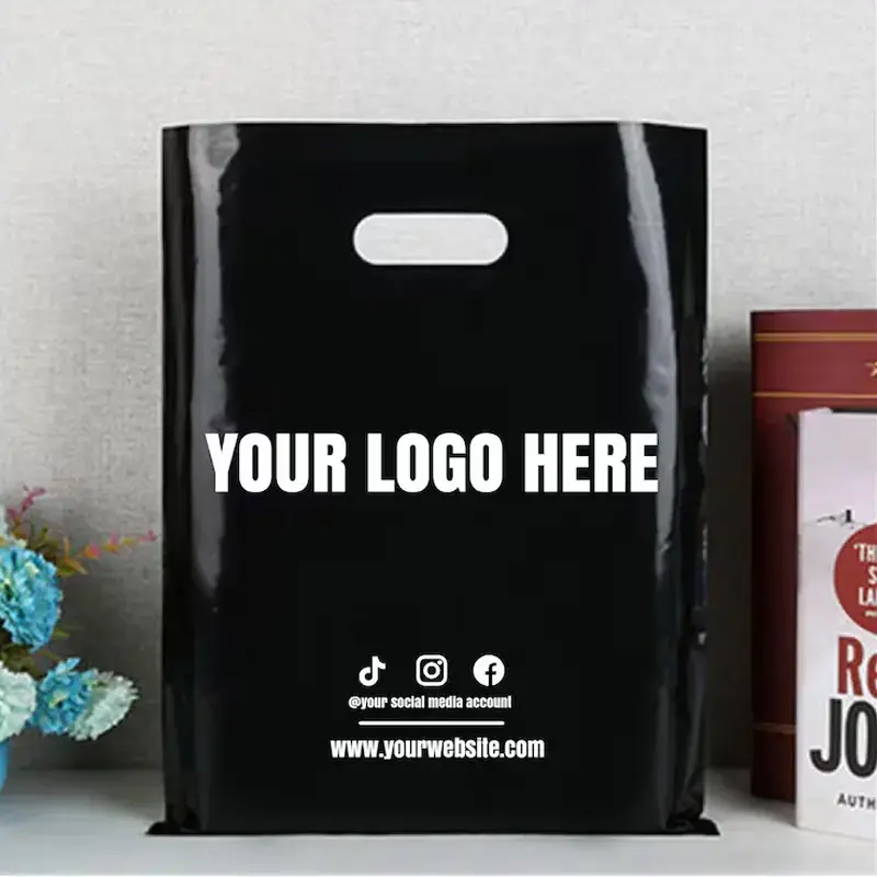 Custom Printed LOGO Gift Plastic Bags Clothing Packaging Bag Handing Shopping Bag Custom Plastic Bag