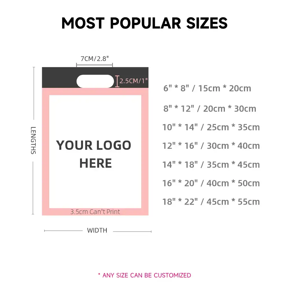 Custom Printed LOGO Gift Plastic Bags Clothing Packaging Bag Handing Shopping Bag Custom Plastic Bag