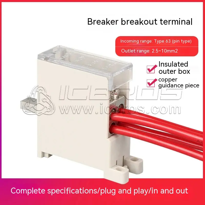 FJ6G FJ6G 47 100 250 400 160A 250A estuche moldeado disyuntor Terminal FJ6G-250 2/3/4/6/8/9/12 Out