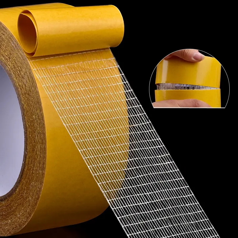 YX 10M Mesh High Viscosity Transparent Double-sided Grid Tape Glass Grid Fiber Adhesive Tape
