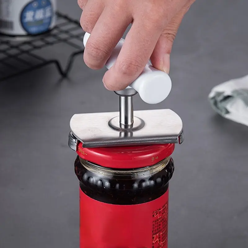 Stainless Steel Can Opener Labor-saving Unscrew Lid Multifunctional Opener Home Adjustable Rotating Bottle Opener Kitchen Tools