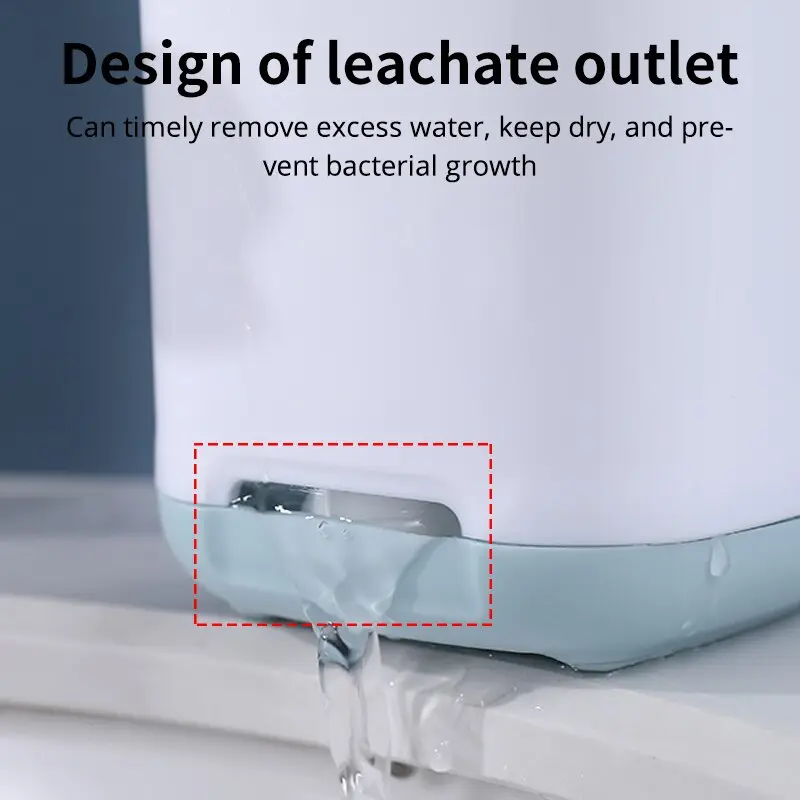 Toothbrush Holder Bathroom Multifunctional Compartment Draining Storage Rack Cosmetic Toiletries Organizing Storage Box