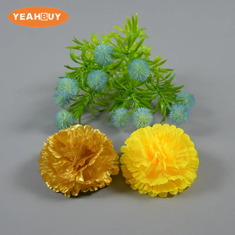 12pcs16color 9cm Artificial Simulation Fake Silk Carnation Flower Heads For Mother's Day DIY Hat Headware Garden Decorative