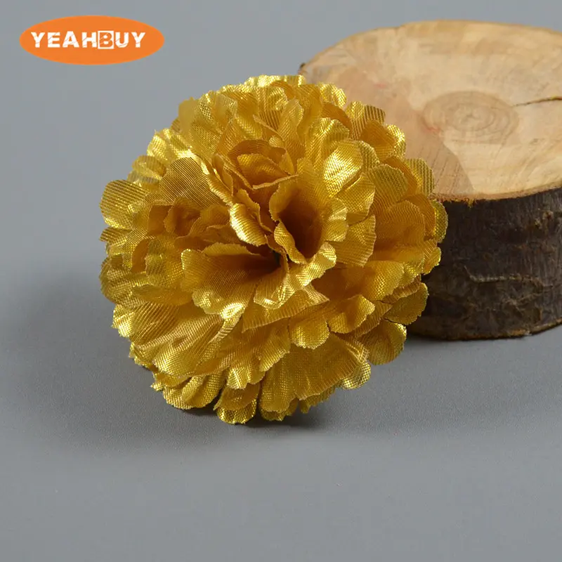 12pcs16color 9cm Artificial Simulation Fake Silk Carnation Flower Heads For Mother's Day DIY Hat Headware Garden Decorative