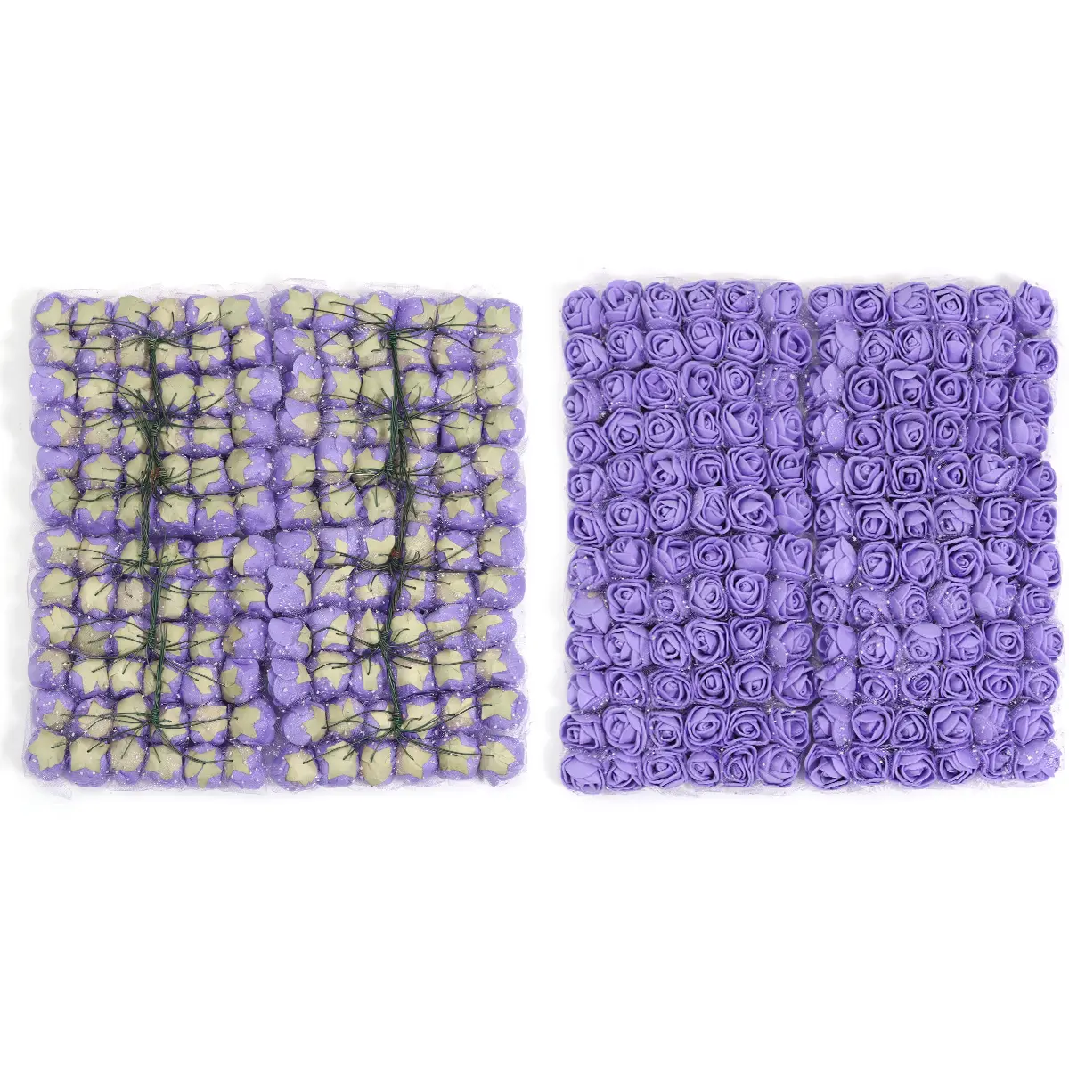 144pcs 1.7cm Mini Lace PE Rose Foam Flower Heads Bouquet for Wedding Home Decoration Scrapbooking DIY Wreath Artificia Flowers ﻿