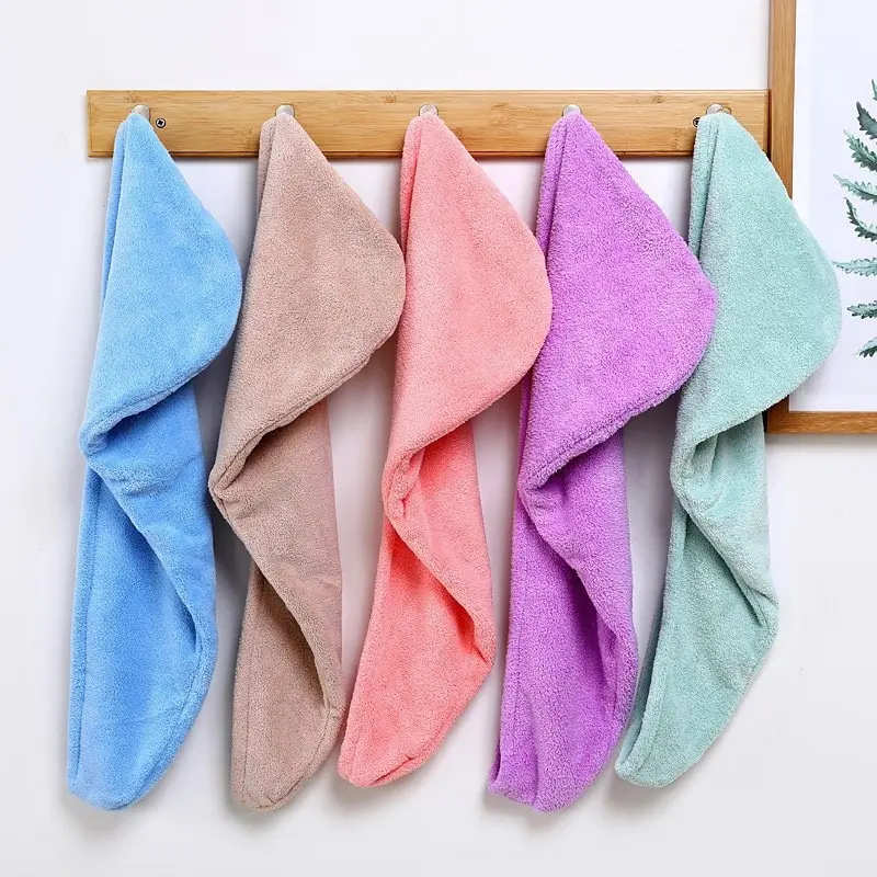 Magic Microfiber Hair Towel Fast Drying Dryer Towel Women Wrap Head Absorption Water Bath Hat