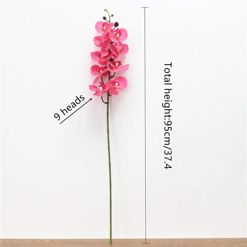 95 cm 9 heads artificial flower real touch latex butterfly orchid decor office home Christmas wedding PU florals artificials pot