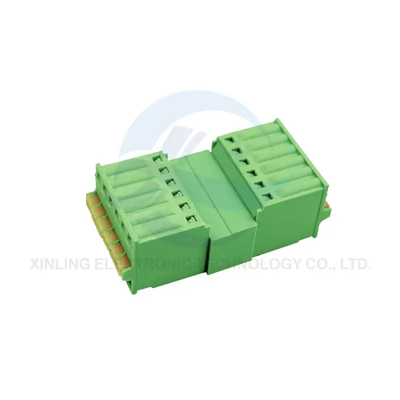 Complete set (female base + plug) solderless screw free 15EDGKDP-2.5mm plug-in terminal spring press docking 2EDGKD