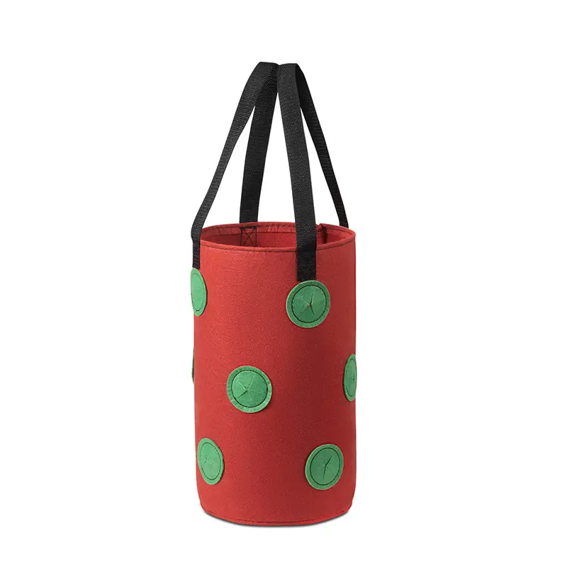 1 Pack Planters&Pots 3Gallon Planting Grow Bag Hanging StrawberryNonwoven Fabric Vertical Garden Plant Vegetable Planter 12 Hole