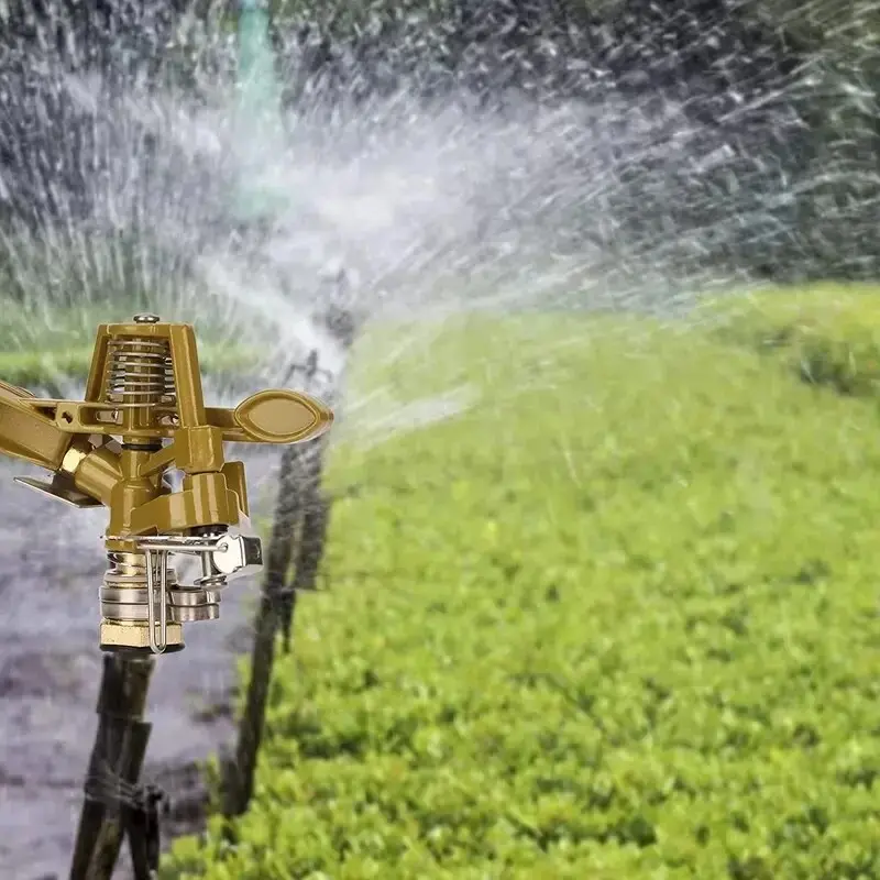 1 Pack Rocker Arm Sprinkler Nozzle With 360-degree Rotation 4-point Alloy Controllable Angle Lawn And Garden Irrigation Nozzle