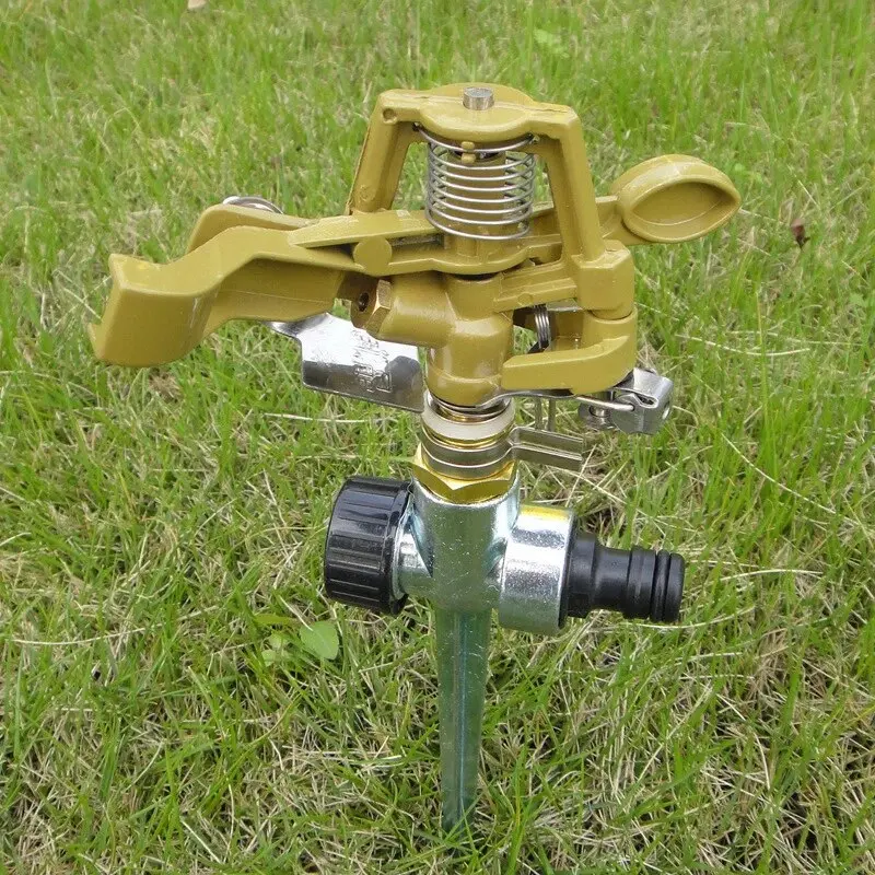 1 Pack Rocker Arm Sprinkler Nozzle With 360-degree Rotation 4-point Alloy Controllable Angle Lawn And Garden Irrigation Nozzle