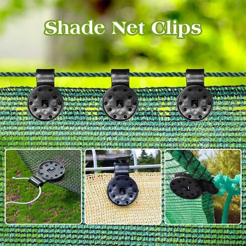 100pcs Sunshade Mesh Buckle Durable Can Withstand Bad Weather Conditions Locking Ring Design Tight And Firm Suitable For Garden