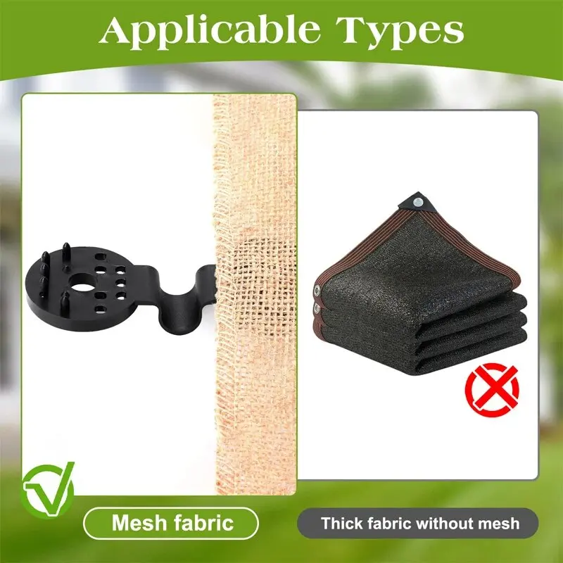 100pcs Sunshade Mesh Buckle Durable Can Withstand Bad Weather Conditions Locking Ring Design Tight And Firm Suitable For Garden
