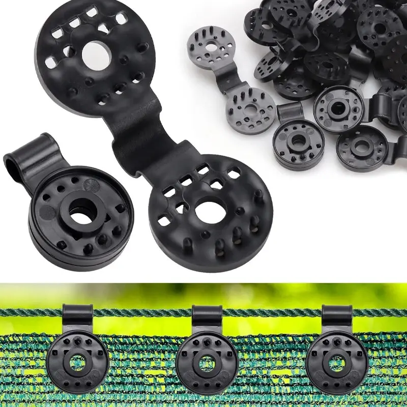 100pcs Sunshade Mesh Buckle Durable Can Withstand Bad Weather Conditions Locking Ring Design Tight And Firm Suitable For Garden
