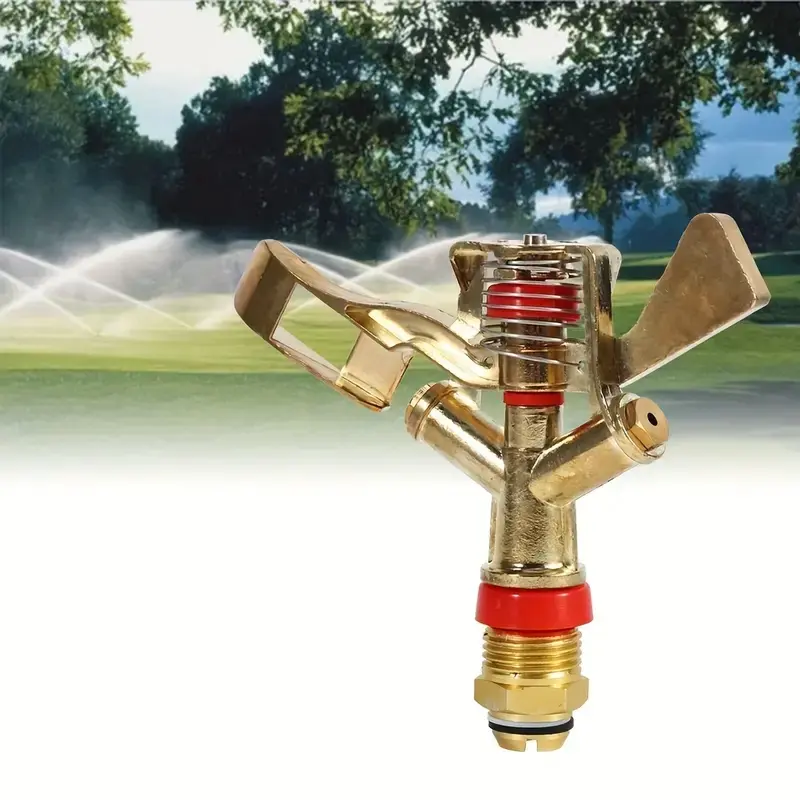 1pc 360 Degree Rotation Lawn Impact Sprinkler WateringSprinklers Male Metal Pulsating Farm Sprinklers For Garden IrrigationAgric