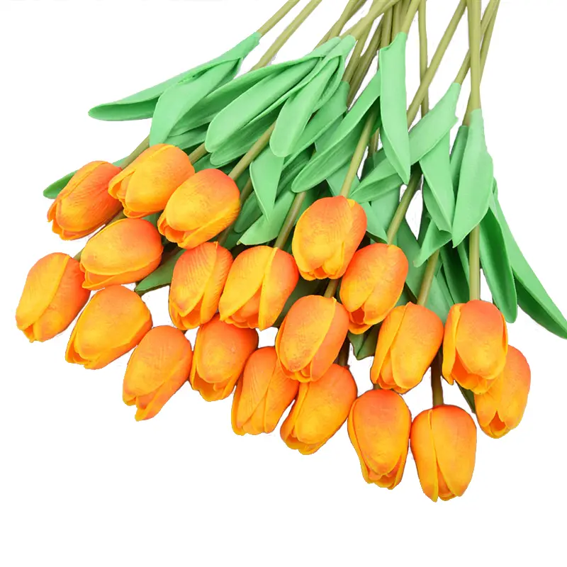 PU Tulip Artificial Flower, Simulation Bouquet, Real Touch, Mini, Christmas, Family, Garden, Wedding Decoration
