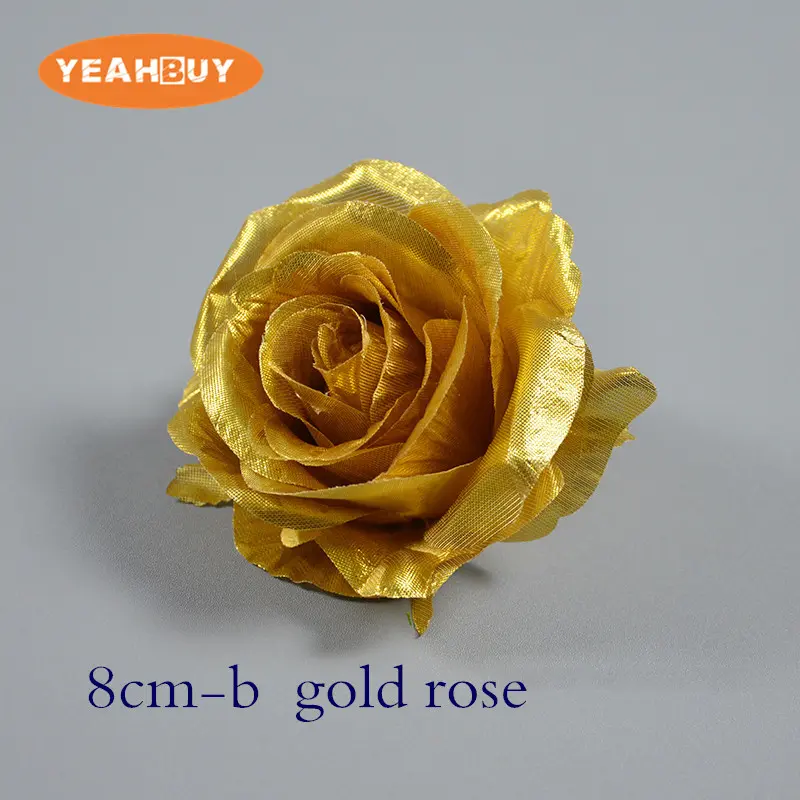 Silk flower heads for wedding decoration, flowers, flowers, rose, gold, silver, chrysanthemum, DIY, DIY, 50PCs