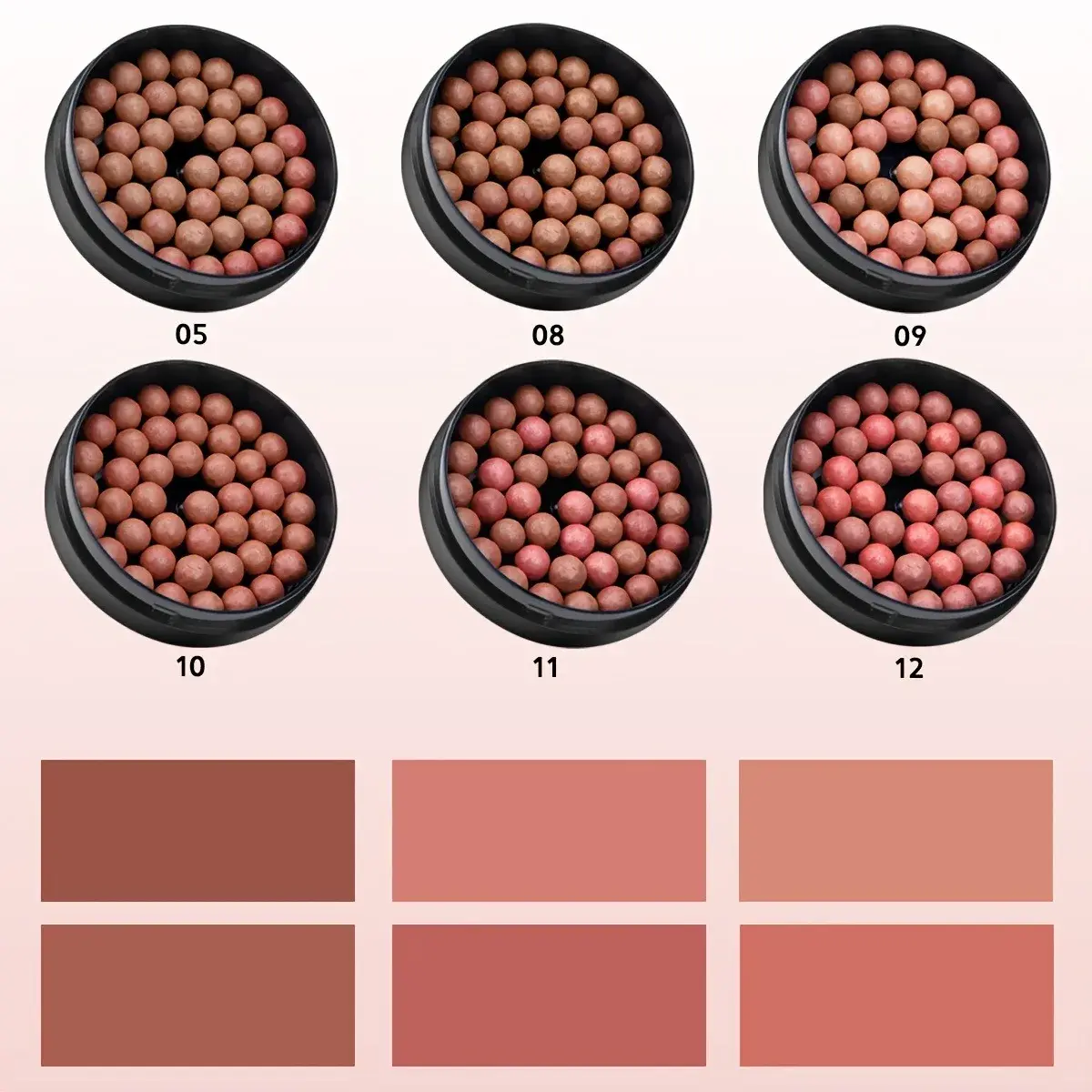 Long Lasting Roll-on Blush Shimmer Matte Finish with Brush 3D Glossy Texture for Daily Makeup Rich in Texture