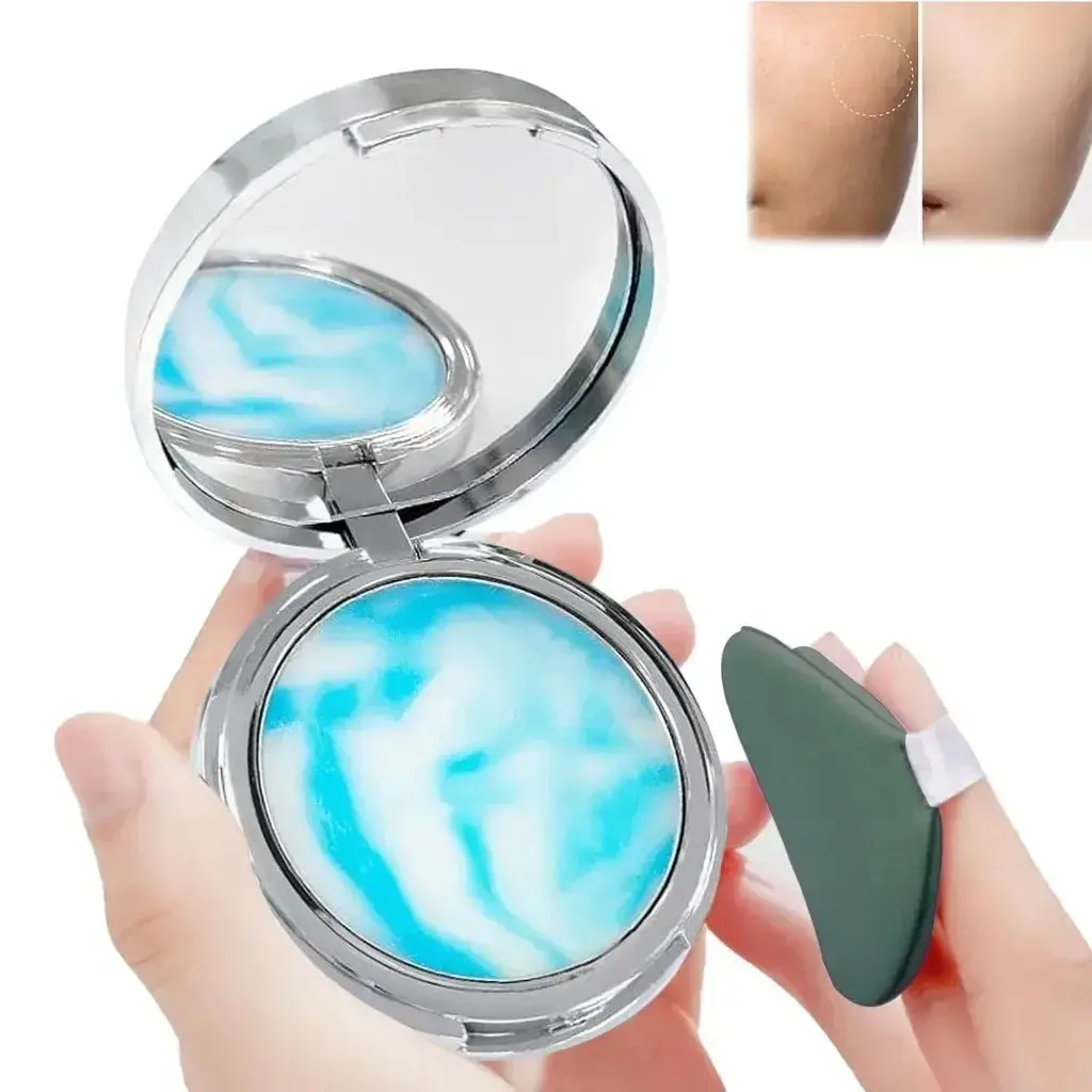 1PC Long-Lasting Oil Control Makeup Powder with Puff Waterproof Wet Dry Facial Foundation Setting Powder for Cosmetics