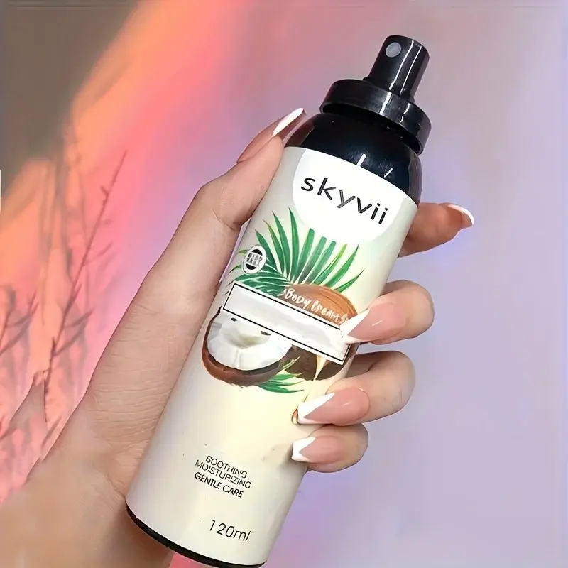 120ML Peach/ Coconut Body Lotion Spray - Light Fragrance Moisturizing Nourishing Body Skin Care