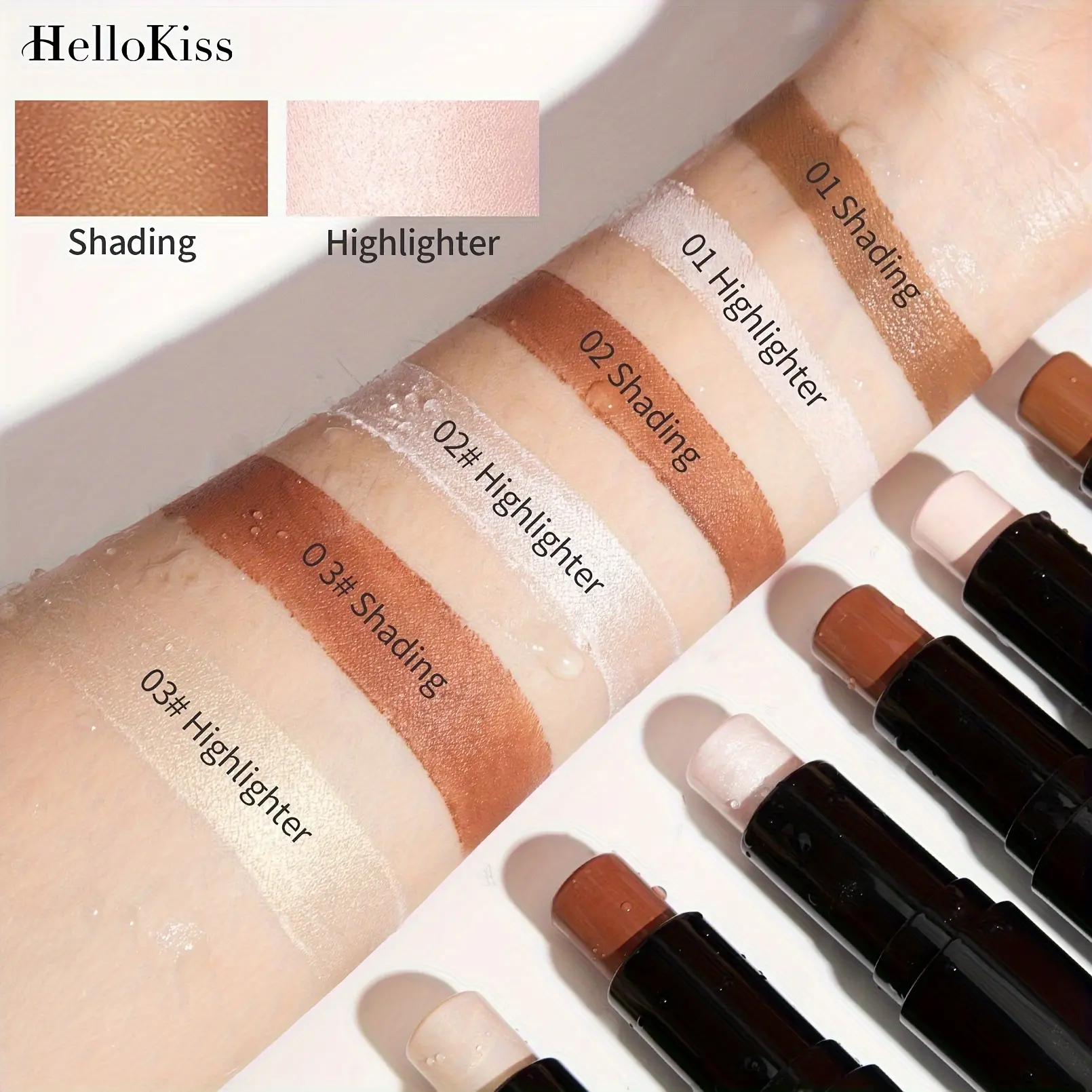 2 in 1 Contouring Stick Makeup Nose Shadow Bronzer Concealer Shading Highlighters - Makeup Stick for Daily Makeup Mother's Day