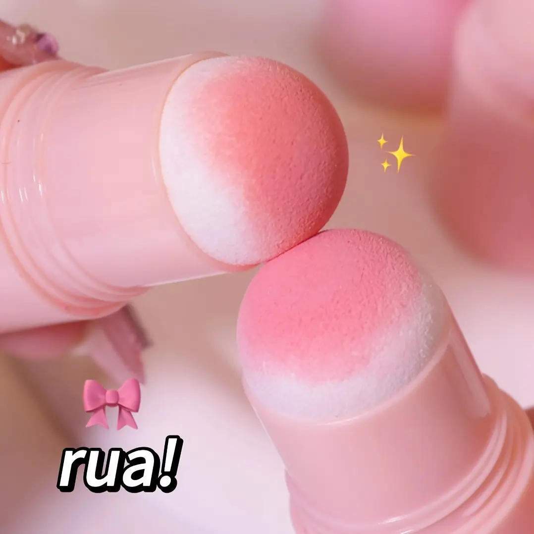 Double-ended Blush Stick Soft Face Brightening Contouring Shadow Blusher Powder Peach Pink Cheek Tint Korean Makeup Cosmetics