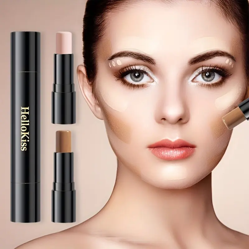 2 in 1 Contouring Stick Makeup Nose Shadow Bronzer Concealer Shading Highlighters - Makeup Stick for Daily Makeup Mother's Day