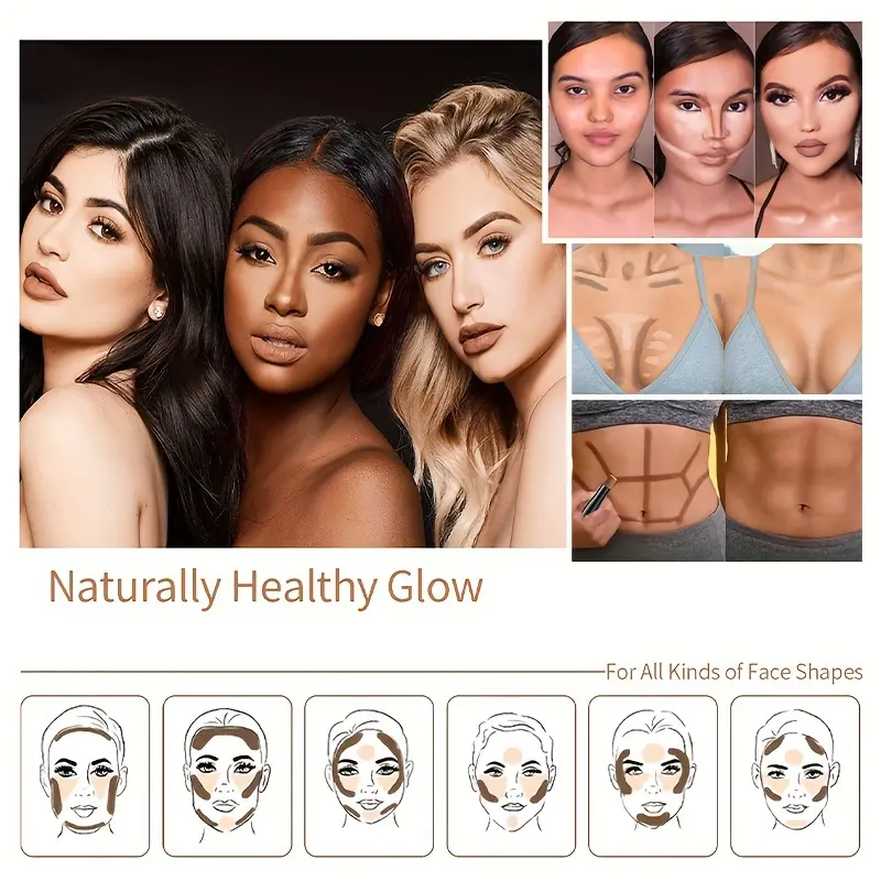 2 in 1 Contouring Stick Makeup Nose Shadow Bronzer Concealer Shading Highlighters - Makeup Stick for Daily Makeup Mother's Day