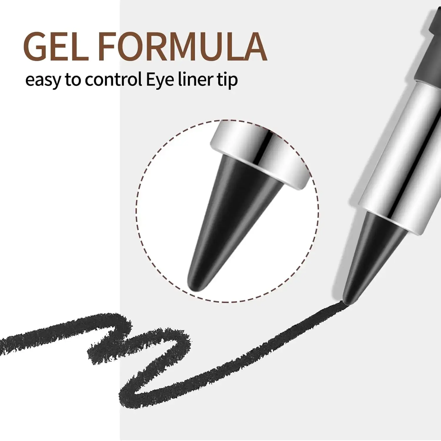 Waterproof Blue Black Smoky Eyes Eyeliner Pencil - Quick-Drying Matte Lipstick Eyeliner Gel Pen for Long-Lasting Makeup