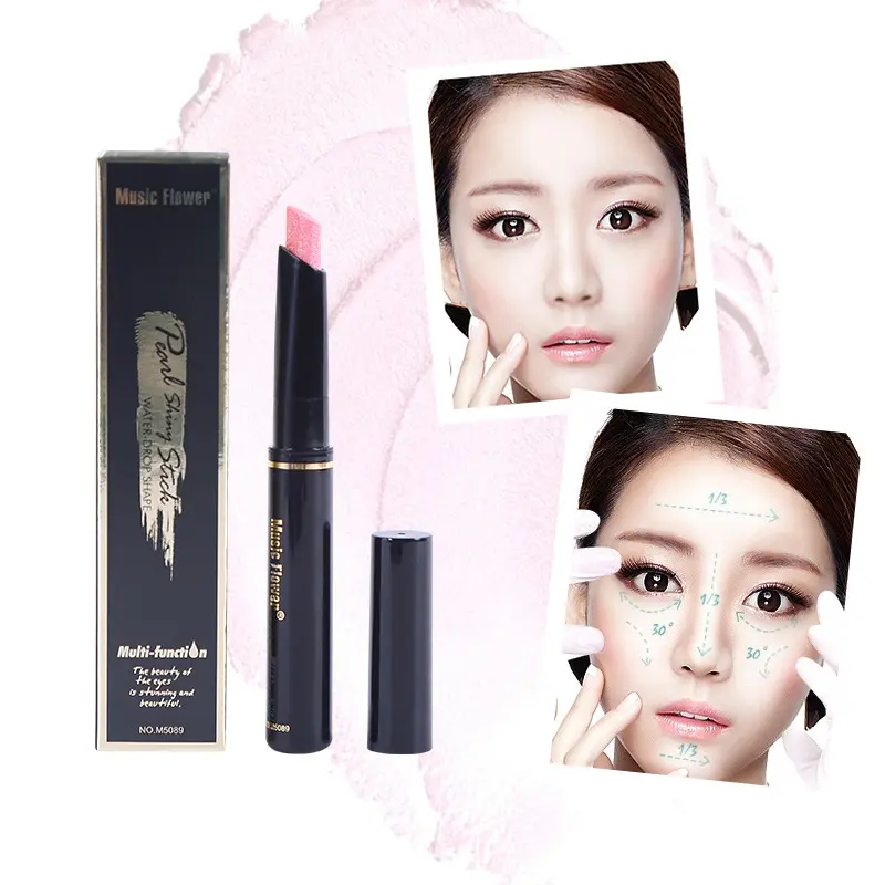 Waterproof Shimmer Highlighter Pencil Smudge-Proof under Eye Brightener Sparkly Aegyosal Stick for Natural Eye Bags & Glitter