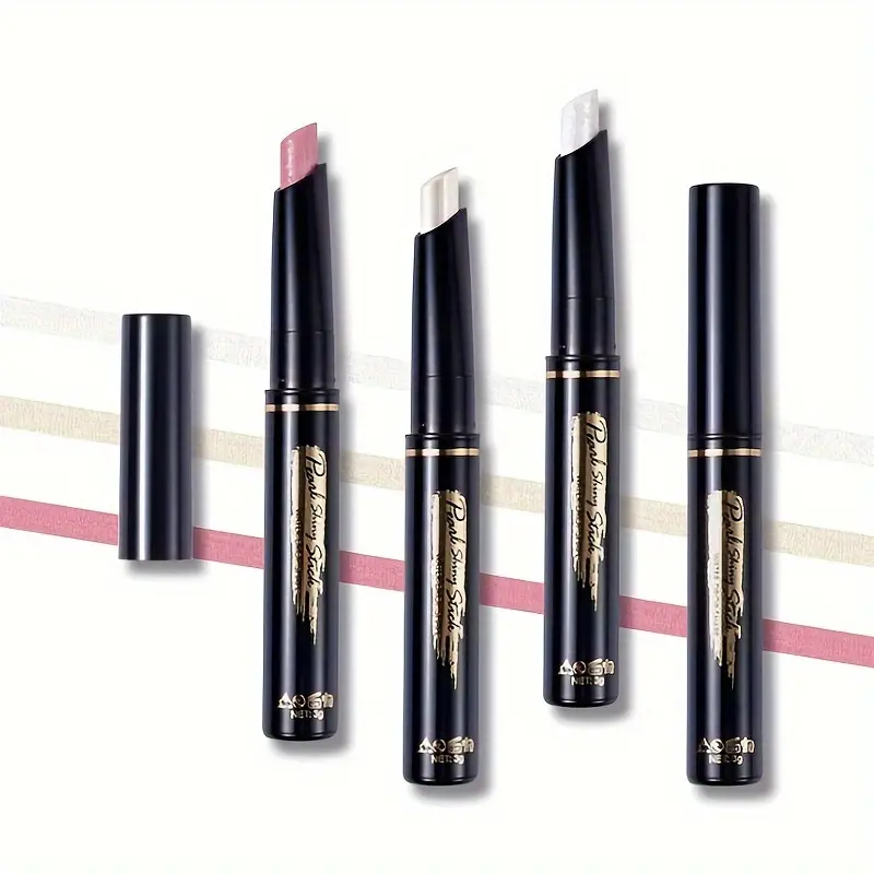 Waterproof Shimmer Highlighter Pencil Smudge-Proof under Eye Brightener Sparkly Aegyosal Stick for Natural Eye Bags & Glitter