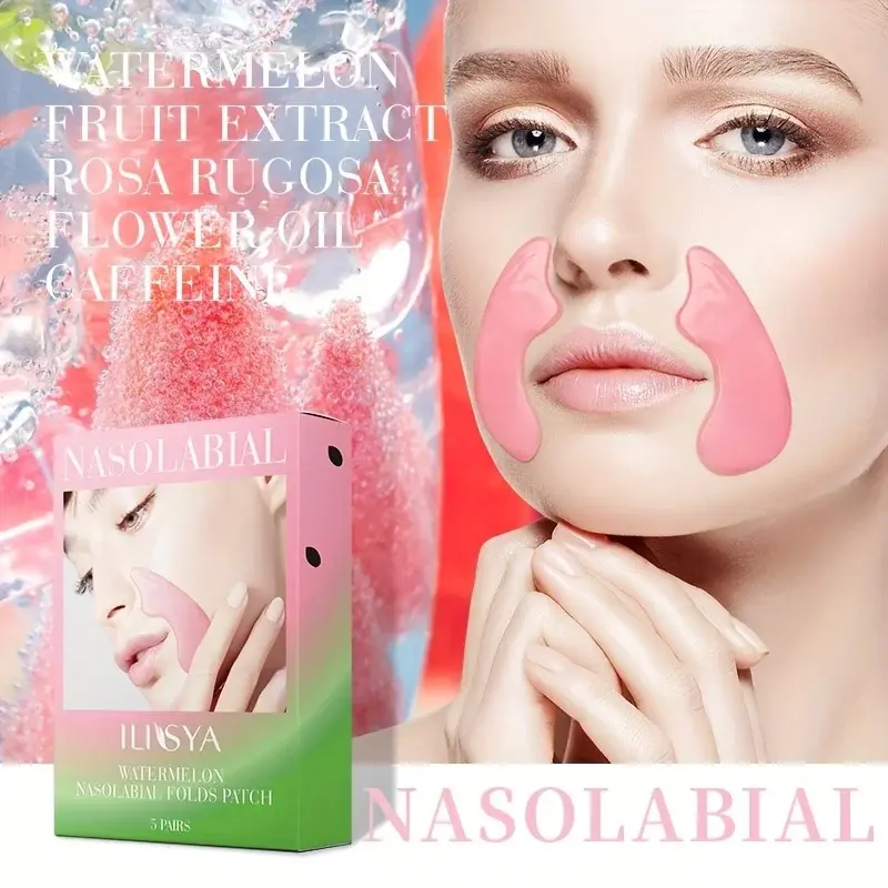 5PCS/SET Collagen Anti-Wrinkle Skin Care Patches Nasolabial Line Repair Firming Face Mask Gel Stickers for Anti-Aging
