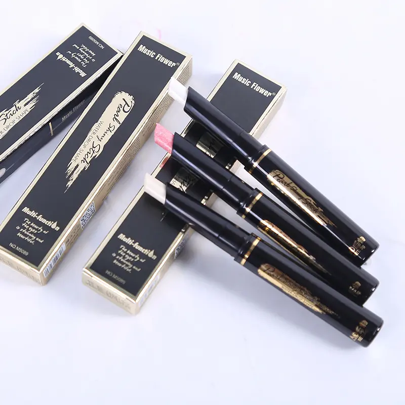 Waterproof Shimmer Highlighter Pencil Smudge-Proof under Eye Brightener Sparkly Aegyosal Stick for Natural Eye Bags & Glitter