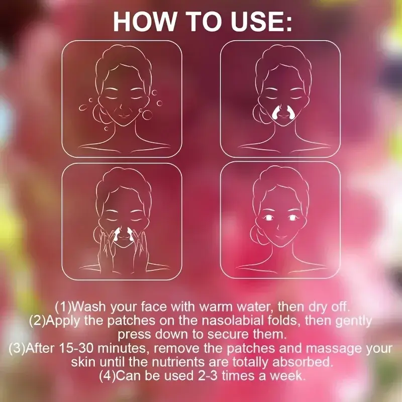5PCS/SET Collagen Anti-Wrinkle Skin Care Patches Nasolabial Line Repair Firming Face Mask Gel Stickers for Anti-Aging