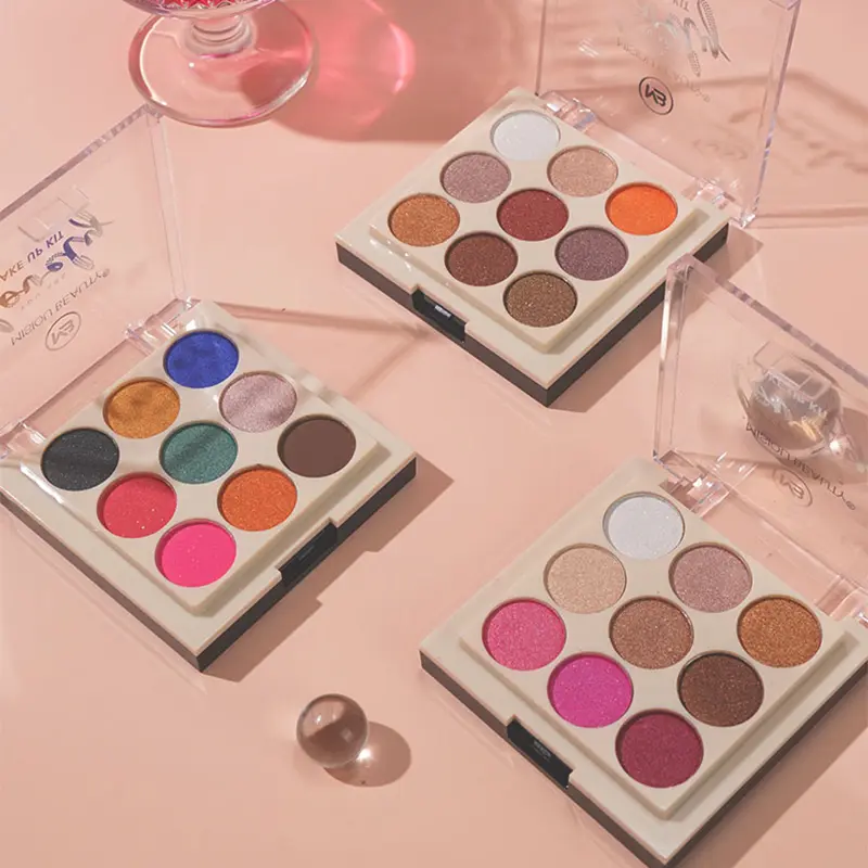 12 Colors 3 in 1 Eyeshadow Blush Highlighter Palette Matte & Shimmer Eyeshadow Palette Multi-Purpose Multi-Color Dual Layer