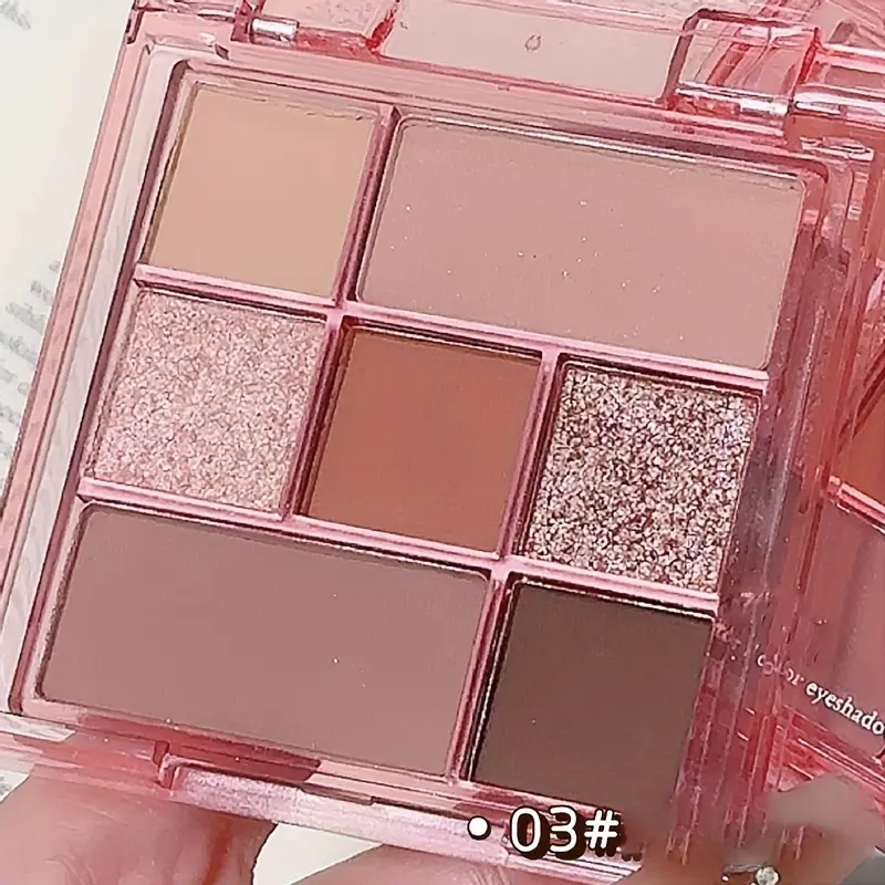 7-Color Matte Pearl Eyeshadow Palette Shimmering Sparkling Cosmetic Pigments for Eyes Long-lasting Waterproof Smudge-proof Makeu