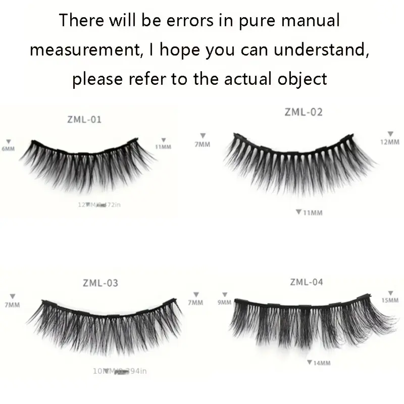 Magnetic false eyelashes, five magnet liquid eyeliner eyelashes, with tweezers set, 3D three-dimensional natural thick, suitable