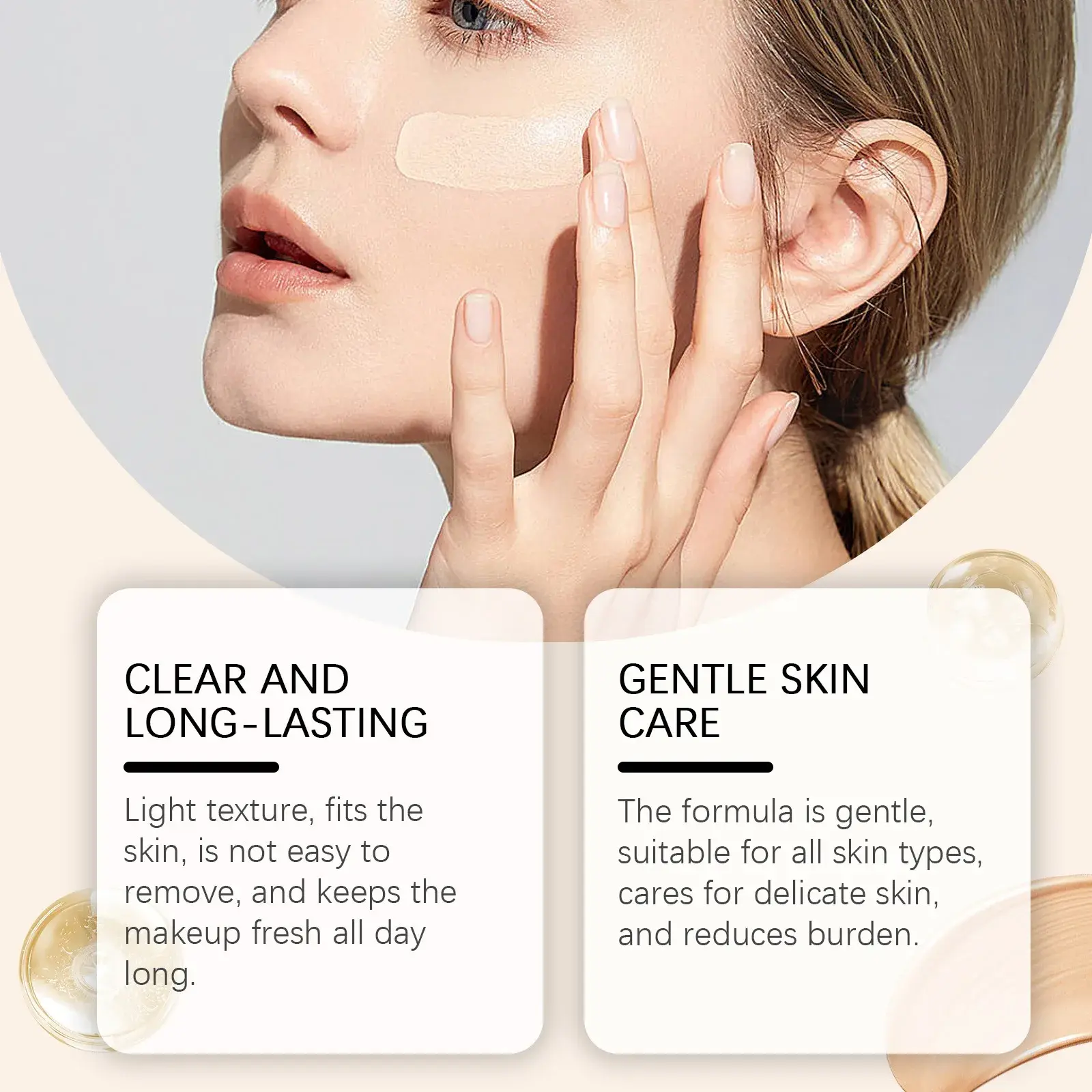 EELHOPE Hydrating Lightweight Concealer Foundation - Natural Gentle Ingredients Makeup Gentle on Skin Long-lasting Coverage