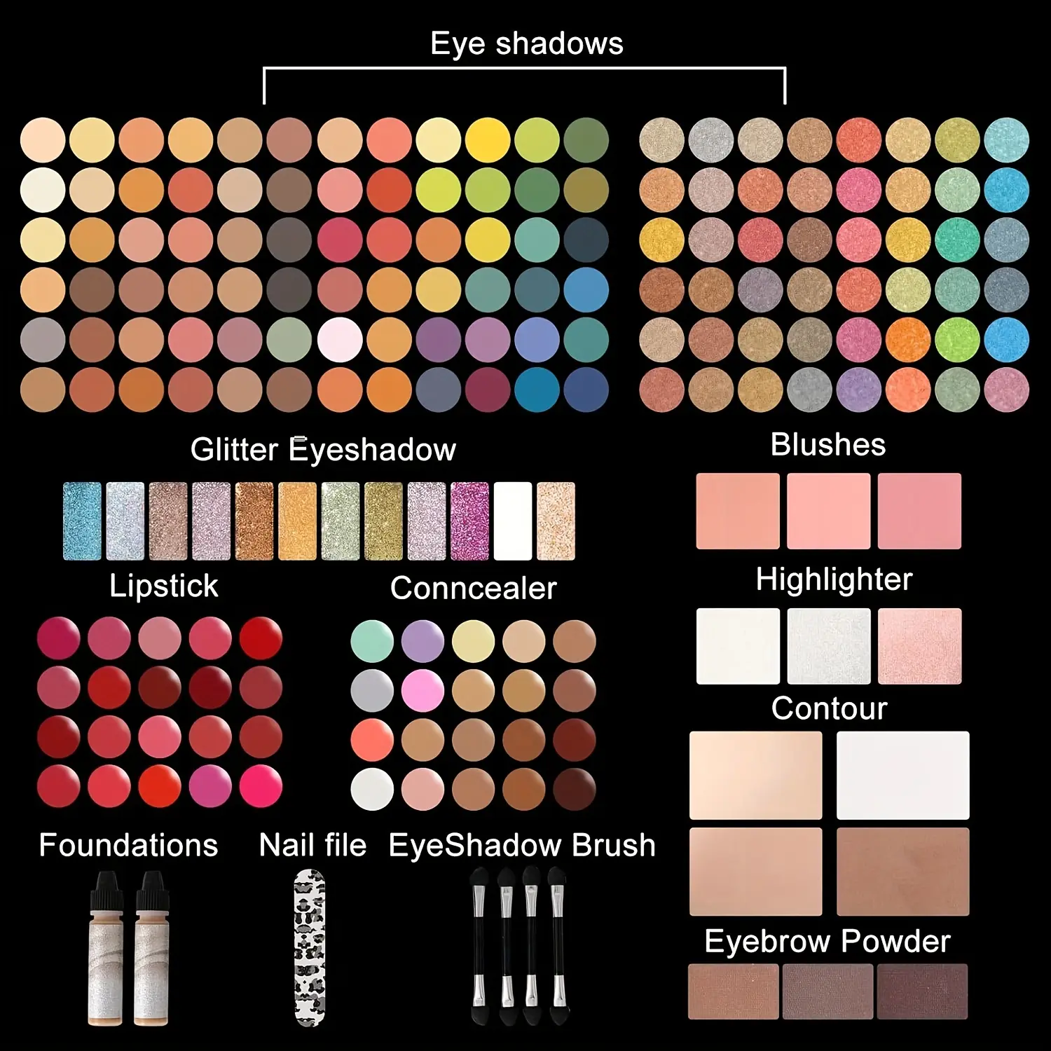 120 Colors Matte Eyeshadow Palette Professional Eyeshadow Palettes for Makeup Artists And Beauty Bloggers