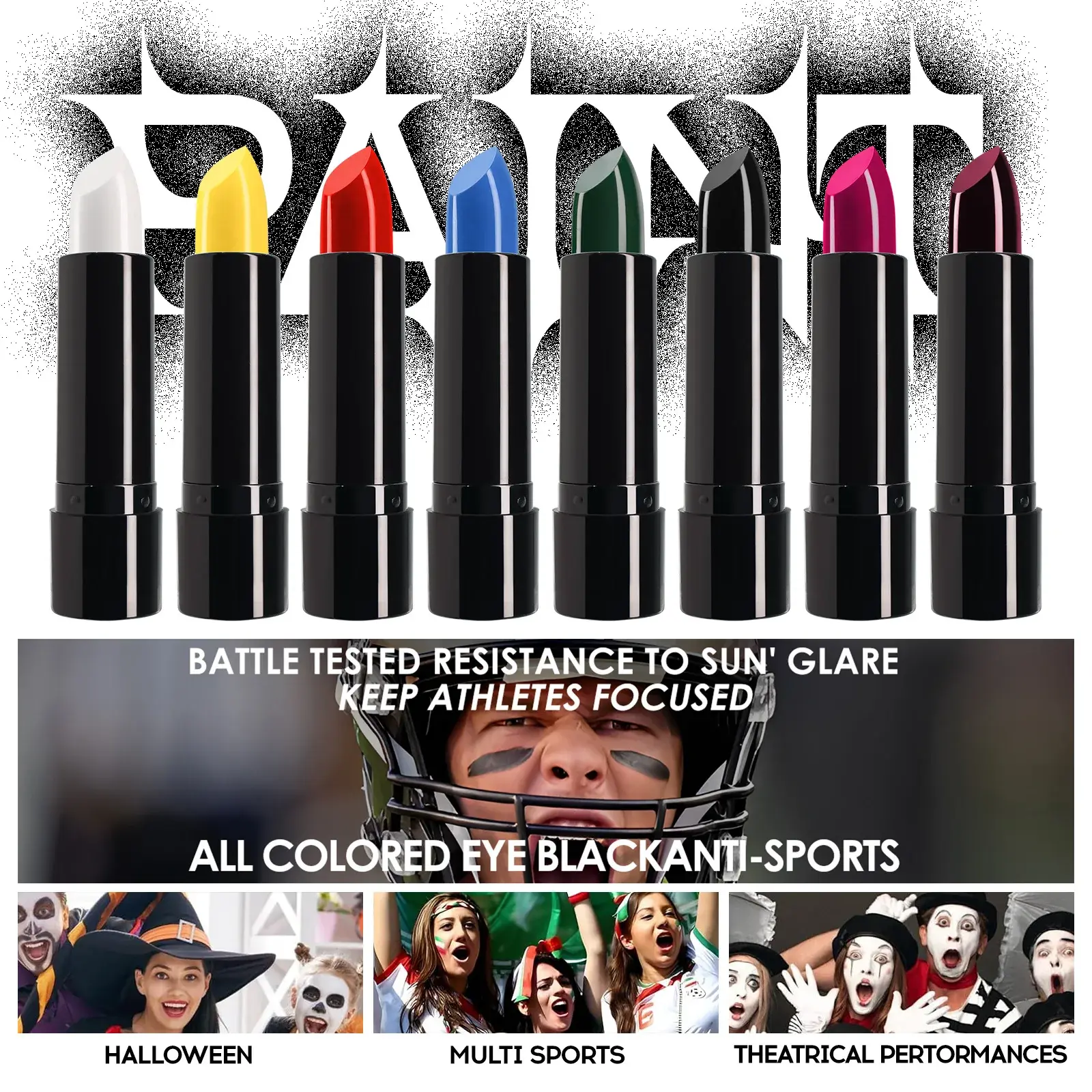 4pcs/Set Matte Soft Mist Lipstick Set Easy Apply Color Enhancing Vampire Halloween Makeup Face Body Painting Clown Cosplay