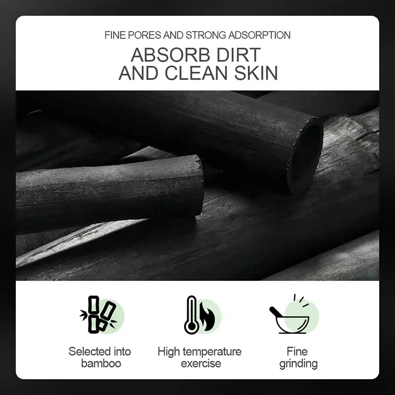 60g Bamboo Charcoal Peel Off Mask Deep Cleansing Oil Control Blackhead Removal Pore Minimizer for Nose&T-Zone Purifying FaceCare