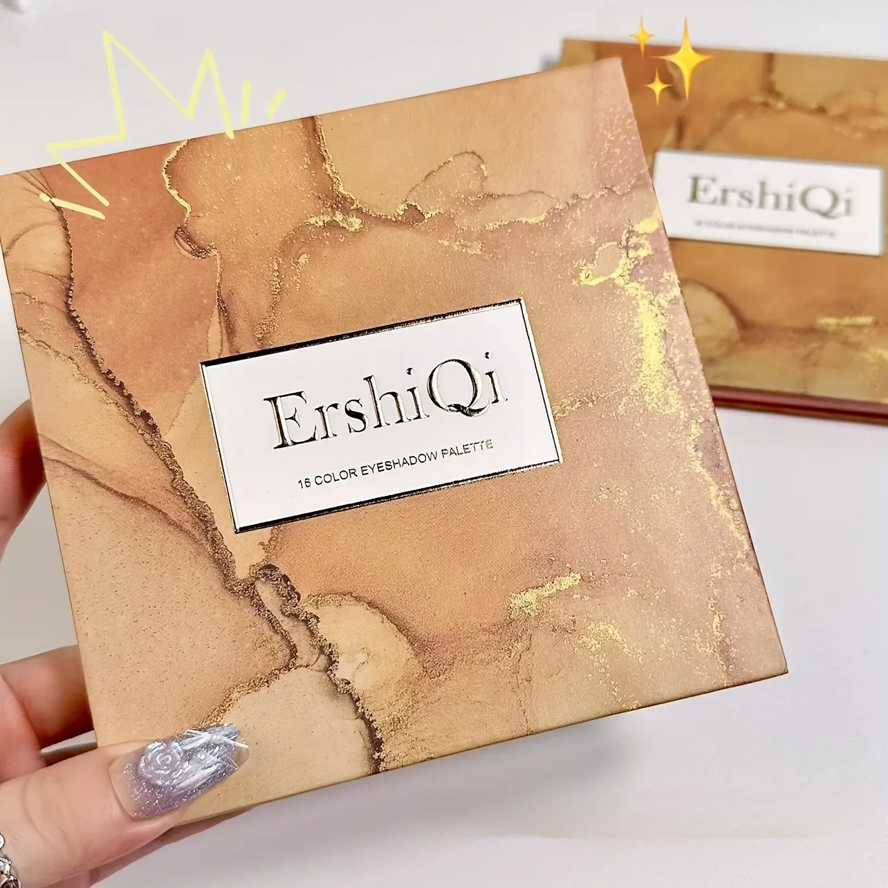 Golden Sunshine 16-Color Eyeshadow Blush & Highlighter Set - Pure Innocent Earth Tone Makeup Palette for Natural Look