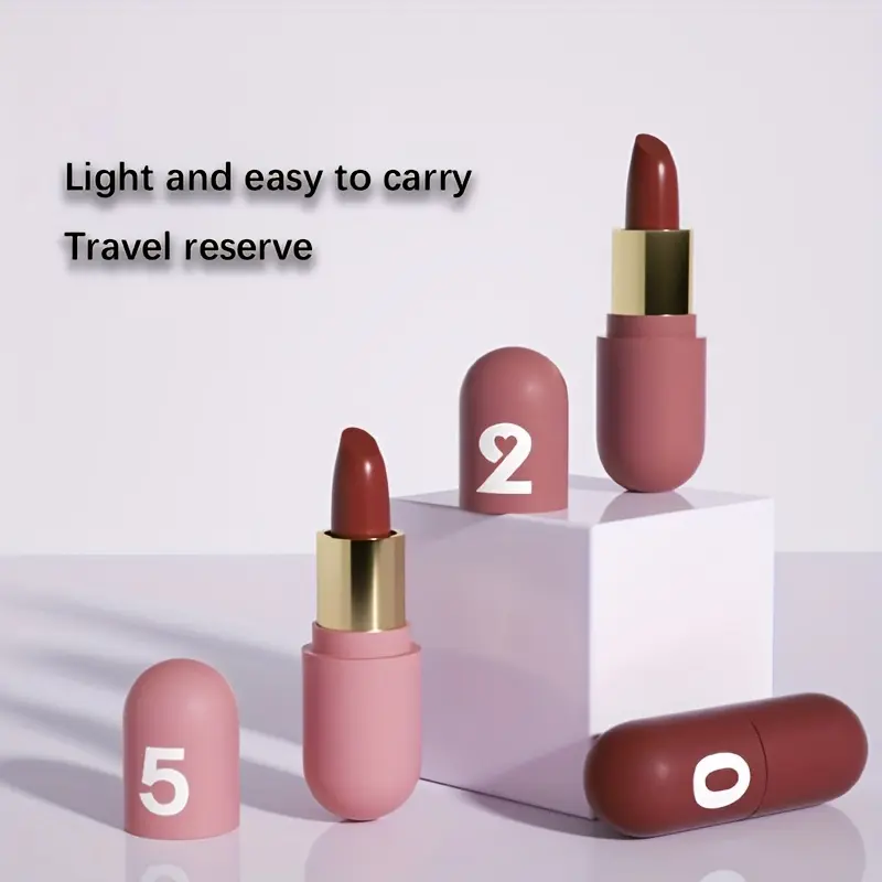 3Pcs Nude Liquid Lipstick Set for Women Waterproof Long-Lasting Beauty Cosmetic Kit Valentine's Day Gift Birthday Makeup