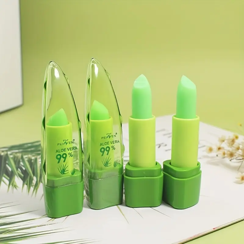 Aloe Vera Warm Change Lipstick for long-lasting lip protection, moisturizing and color changing, magical color change